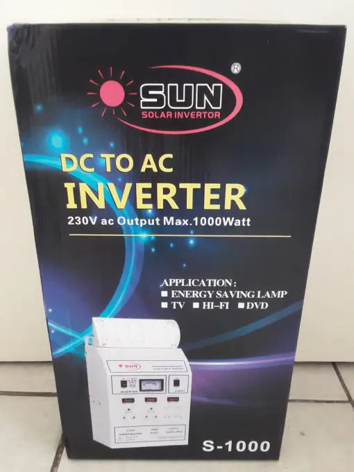 Sun Solar DC to AC power inverter S1000 (1000 watts) Excludes batte