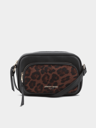 Pierre Cardin Cherie Leopard Crossbody Black/ Leopard