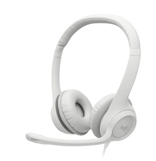 Logitech® HEADSET H390 USB Computer Headset  OFF-WHITE  USB - N/A  981-001286