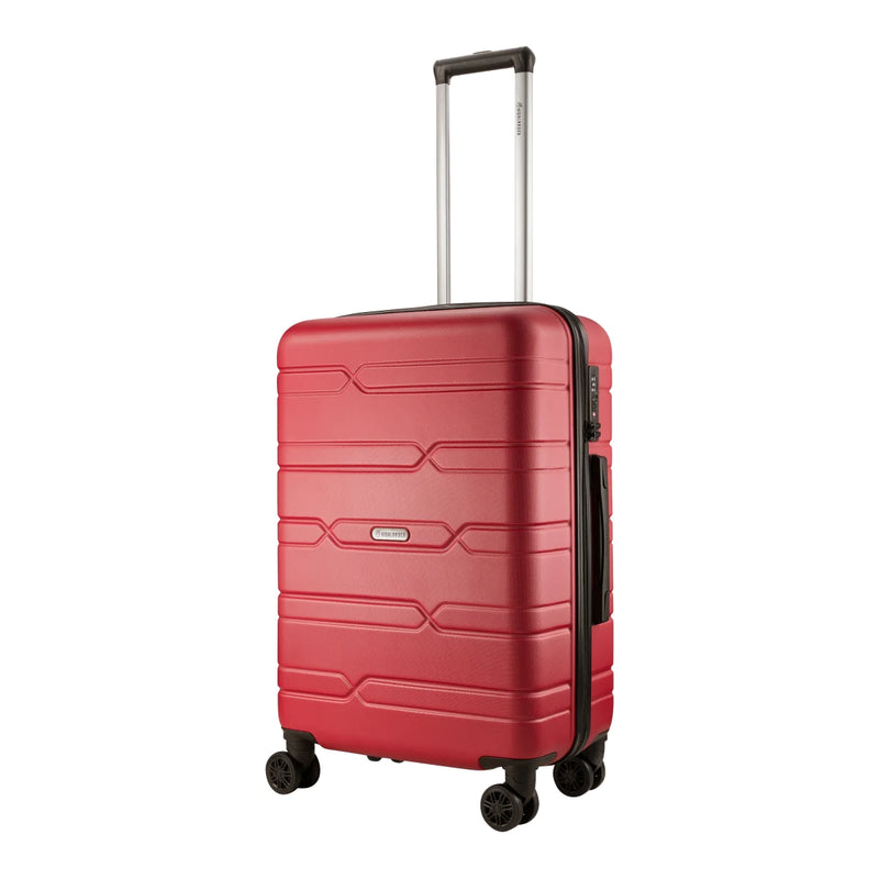 Highlander Bondi ABS 4-Wheel Spinner 65cm Luggage - Red
