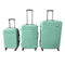 3 Piece Hard Outer Shell Premium Lightweight Luggage Set- Apple Green