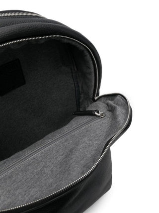 Zegna  BLACK DEERSKIN HOODIE BACKPACK