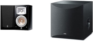 YAMAHA NS-333 Bookshelf Speakers (Pair) and Yamaha NS-SW100 10" 100W Powered Subwoofer Bundle