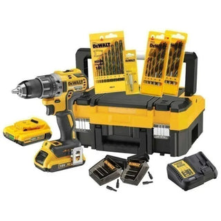 Dewalt Drill/dri  18v xr+tstack+100pc bl