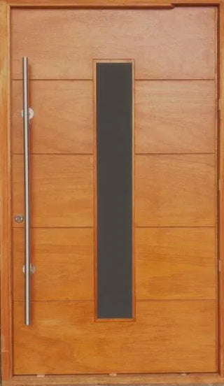 Exterior pivot door marine plywood 5 panel with glass right hand W1310 x H2120mm