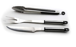 ALVA 3Pce Stainless Steel BBQ Tool Set