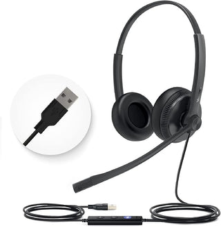 Yealink UH34 Dual Wired USB Type-A Headset for Microsoft Teams 1308043