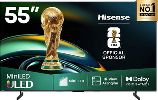 Hisense 55" U6Q PRO 4K MiniLED Smart TV with Dolby Atmos & HDR