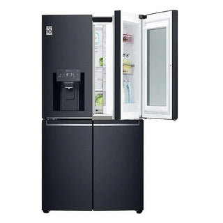 LG 889L 4 Door Instaview Door in Door Side by Side Fridge - Matte Black  GR-X31FMQRL.AMCQESA