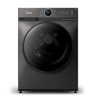 MIDEA  8KG FRONT LOADING WASHING MACHINE -TITANIUM - INVERTER, STEAM, WIFI, 1400RPM - MF200W80WB-T