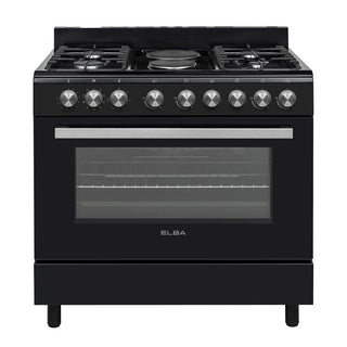 Elba 04/96CL727B-2 Gas Stove 4 Burner - 2 Elec Plates - Elec Oven 90cm