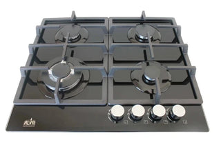 ALVA - 60cm 4-BURNER GAS HOB - GLASS GDH200