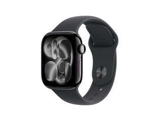 Apple Watch Series 11 GPS 42mm Jet Black Aluminium Case with Black Sport Band – M/L