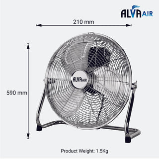 50cm Floor Fan - High Velocity (Chrome) ACS210
