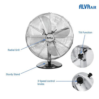 ALVA ACS211 30cm Metal Desk Fan