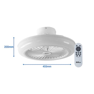 50CM LED LIGHT CEILING FAN W REMOTE (WHITE) ACS901