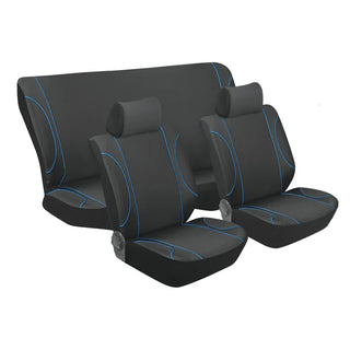 MONACO 6PC CAR SEAT COVER SET (various colours) STINGRAY  SKU: SKU:ZSMONACDIAB06BKBL