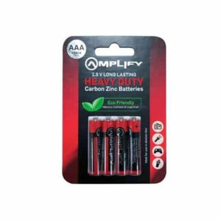 Amplify Heavy Duty AAA Carbon Zinc 4 pack Batteries AMP-8010-RD