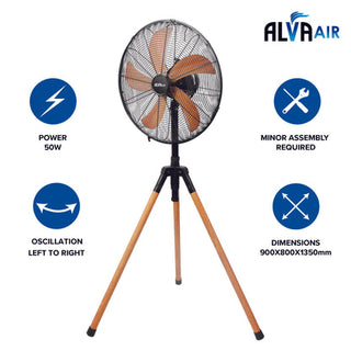 40CM TRIPOD FAN (WOODEN FINISH) ACS214