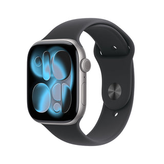 Apple Watch Series 11 GPS 46mm Space Grey Aluminium Case with Black Sport Band