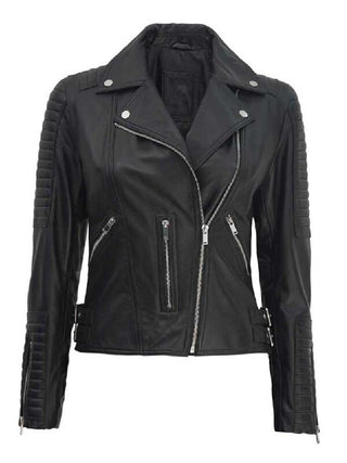 Black Leather Moto Women’s Jacket