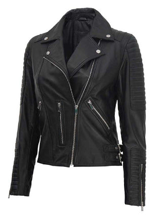 Black Leather Moto Women’s Jacket