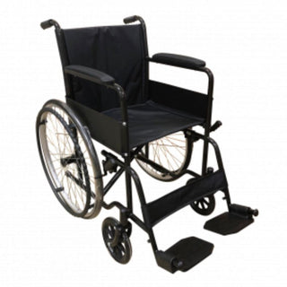 Wheelchair with fixed armrest – Black Canvas