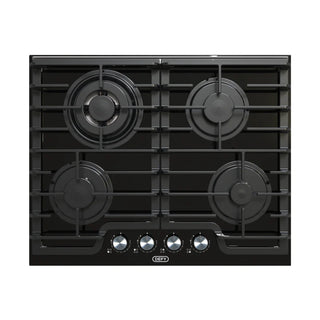 Defy Gas 4 Burner Hob Glass Fullcast Iron 65cm DHG614