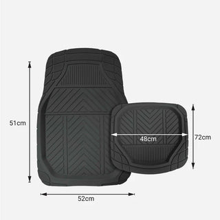 Stingray 4Pce Deep Trough Mat Set - Grey (ZS1839PGR)