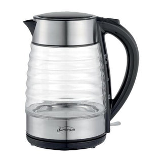 Sunbeam 1.7L Stainless Steel Ribbed Glass Kettle SGK-2200RA