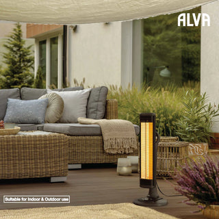 Electric Infrared Short Patio Heater | Adjustable Directional Head