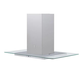 Elica 90cm Flat Glass Island Cooker-Hood/Extractor Silver