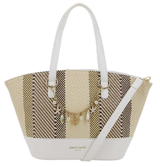 Pierre Cardin Elisse Textured Tote White