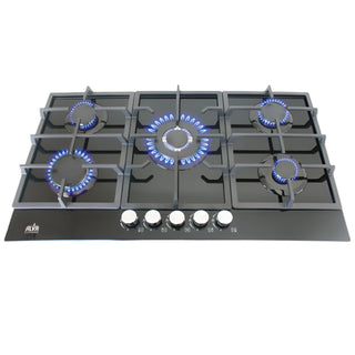 ALVA - 90cm 5-BURNER GAS HOB - GLASS GDH201
