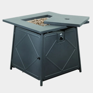 Gas Firetable With Lava Rocks & Lid