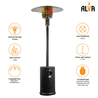 Gas Patio Heater | Flat Top Cabinet Design