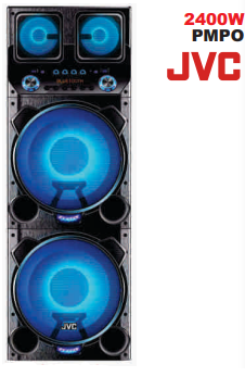 JVC XS-N819PBA 120W party speaker with dual 15 inch woofers