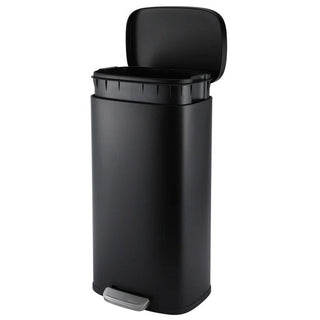 Casa Modena Rectangle 30L Steel Pedal Bin - Black Matte (KB7713-30LB)