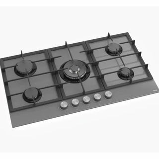 Ferre 90cm Gas Hob Black Glass-BL048