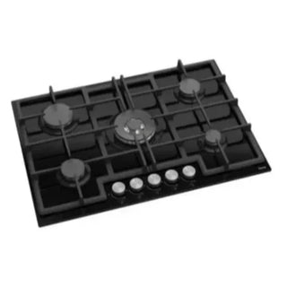 Ferre 75cm Gas Hob Black Glass- ED035