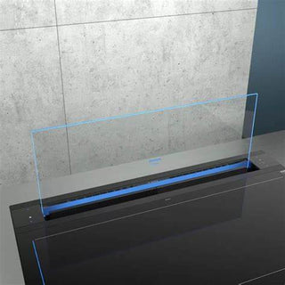 Siemens  iQ700 90cm downdraft extractor, clear glass,  recirculation operation