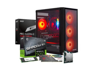 PCBuilder PHANTOM Gaming Desktop PC - AMD Ryzen 5 8400F 1TB SSD 32GB RAM RTX 5050 Win 11 Home