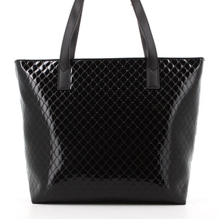 Pierre Cardin  Alexa Embossed Logo Tote Black Patent