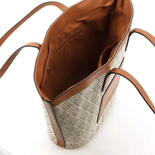 Pierre Cardin Maia Straw Tote Tan