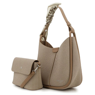 Pierre Cardin Luisa Dual Bucket Bag Beige