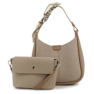 Pierre Cardin Luisa Dual Bucket Bag Beige