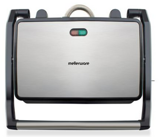 Panini Press 2 Slice Non-Stick Black Grill Plate 800W "Compacto"