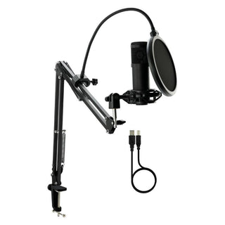 Fifine Pro T058B Microphone with Boom Arm, Pop Filter, Anti- Vibration Mount FF-T058B