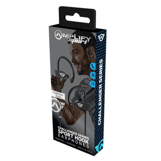 Amplify Sport Challenger series Black Earhook Earbuds AMS-1001-BK