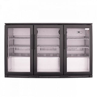 Snomaster SD-300 300L Black Triple Door Under Counter Beverage Cooler